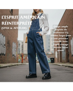 Salopette AmericanOne Bleu Retro