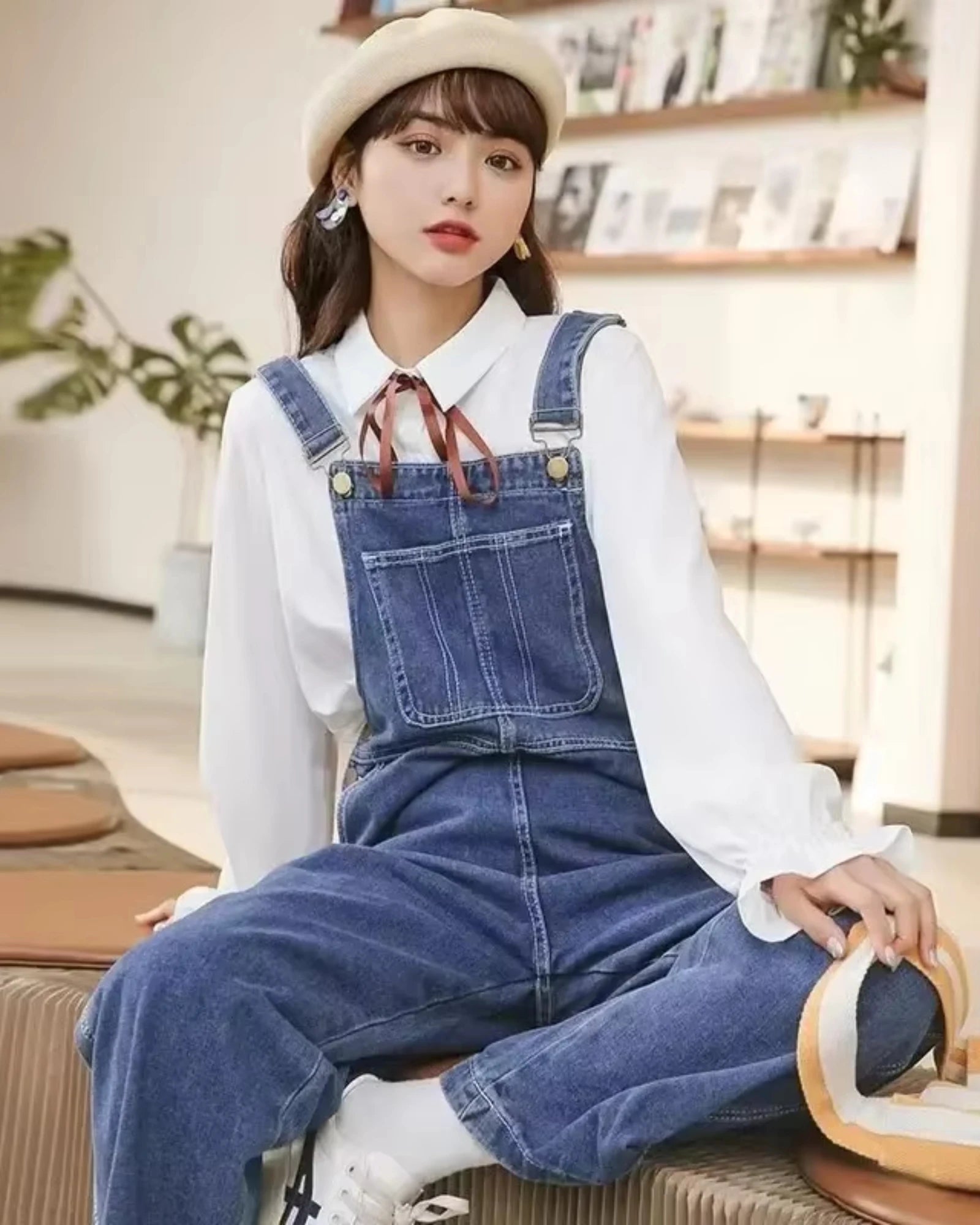 Salopette AmericanOne Bleu Retro