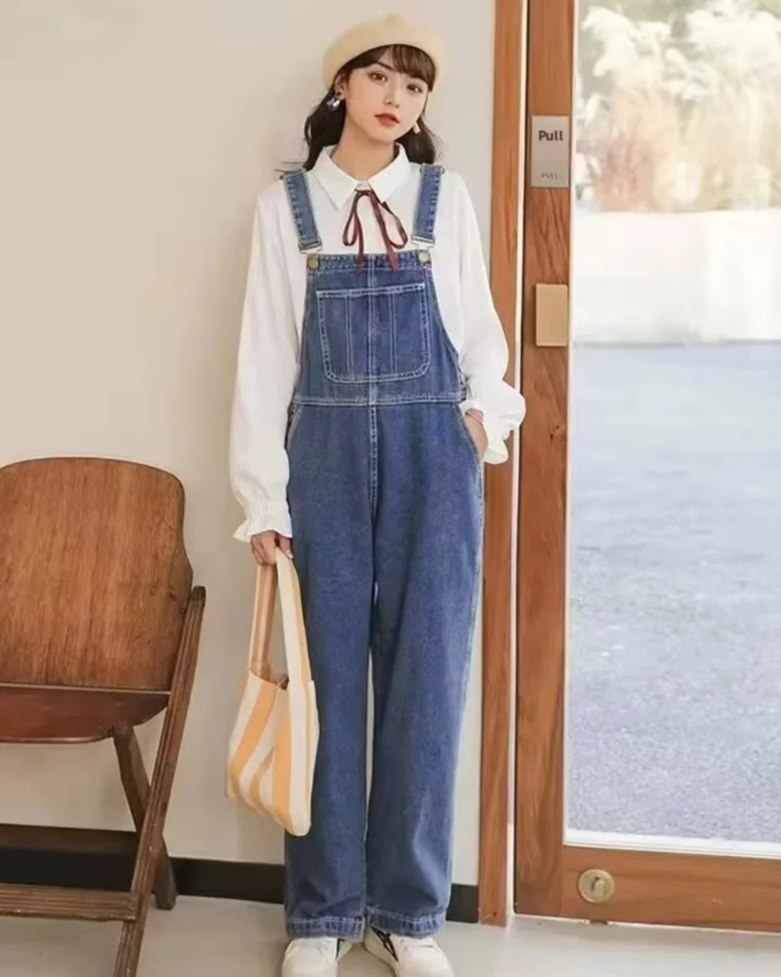 Salopette AmericanOne Bleu Retro