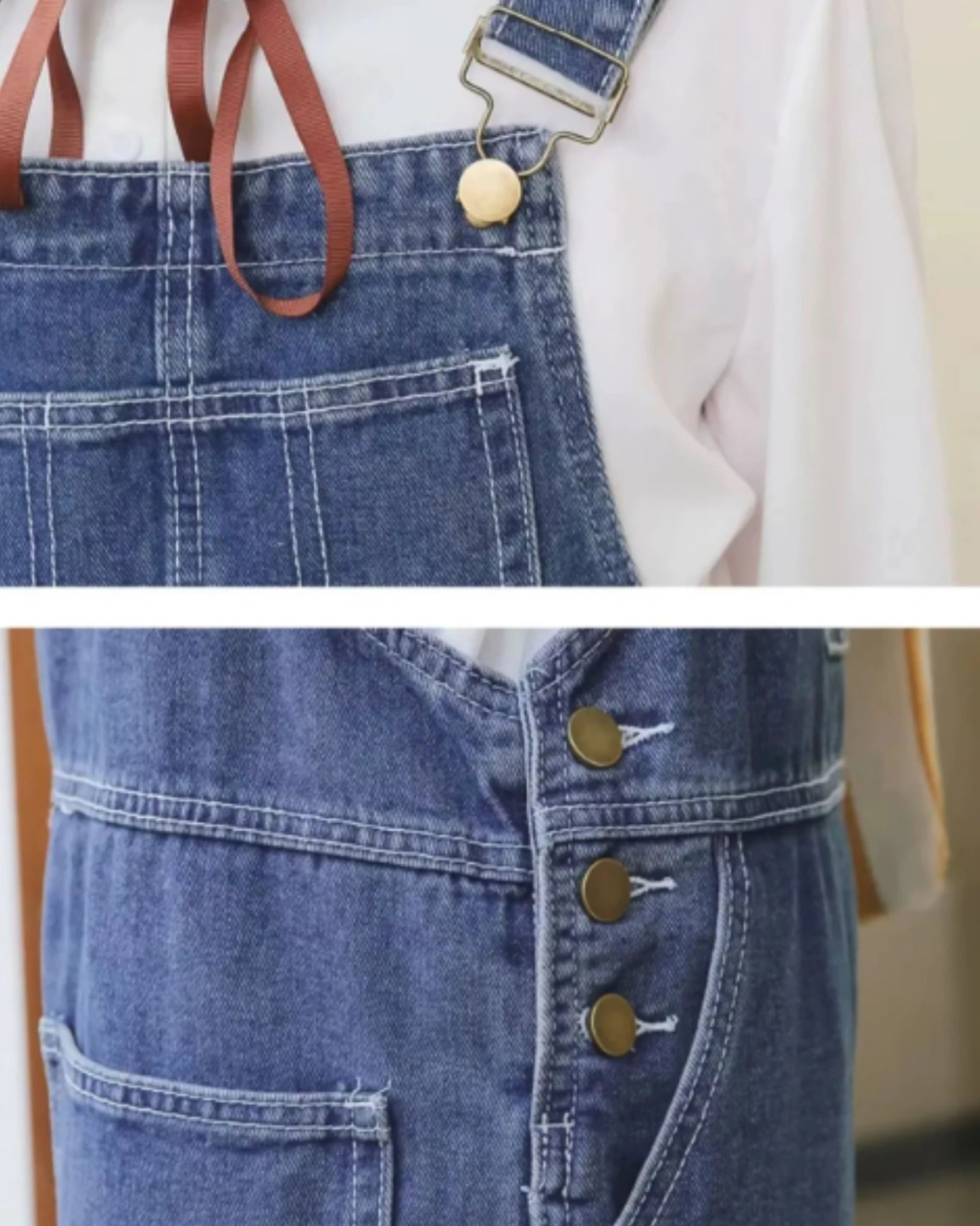 Salopette AmericanOne Bleu Retro