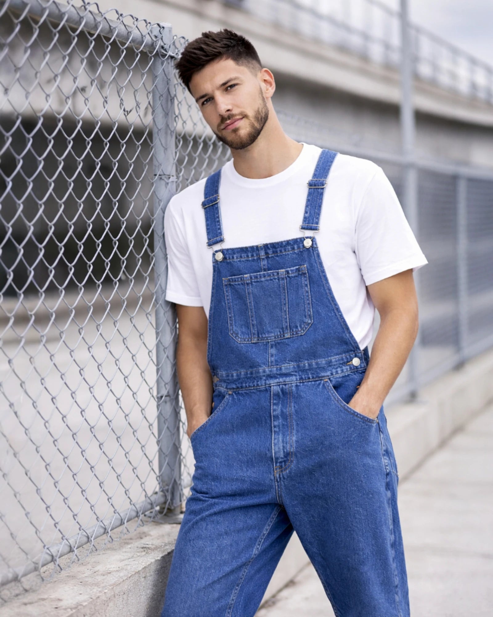 Salopette Résistante Homme Bleu