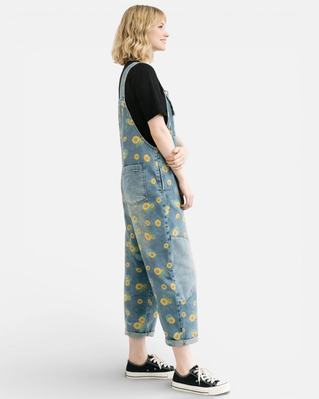 Salopette Jean Motif Printanier